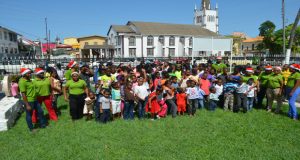 Some of the children gathered for the National Assembly’s annual Christmas Party at Public Buildings on Friday (Cullen Bess-Nelson photo)