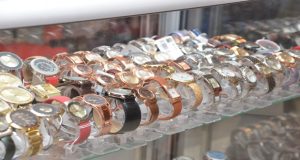 Attractively priced ladies and gents watches on sale for the Christmas holidays (Photos by Delano Williams)