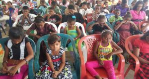 Some of the children at the party at Courtland Road, Corentyne