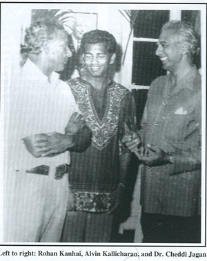 Left to right; Rohan Kanhai, Alvin Kallicharran and Dr. Cheddi Jagan