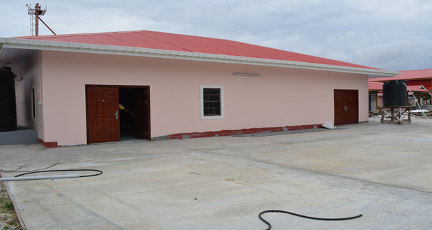 A section of the coconut water factory under construction