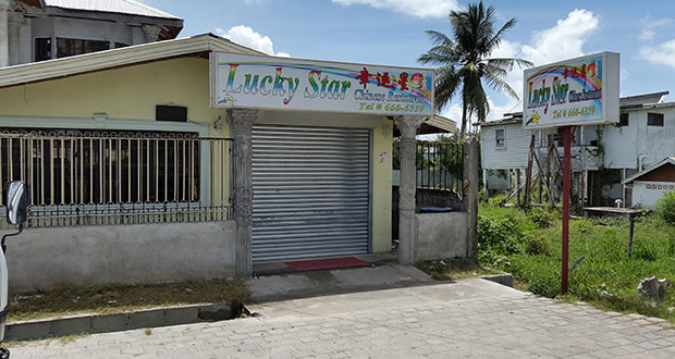 The Lucky Star Chinese Restaurant at Better Hope, ECD, where the teen was shot while on duty