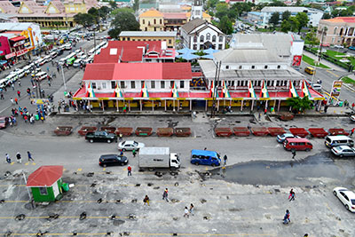 A view of the area in front of Stabroek Market on Tuesday