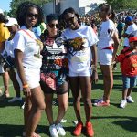Guyanese beauties stand proudly at the South Shore High School, Brooklyn, New York on Sunday 