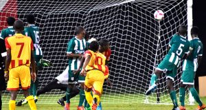 Job Ceaser’s (number 10) cannon of a free kick sealed the deal for the Chase Academic Foundation side. (Adrian Narine Photo)