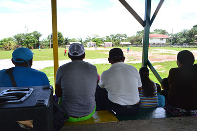 Cricket enthusiast look on as the match progressed.
