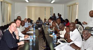 Senior functionaries of BCGI/RUSAL during the meeting at the Labour Department 