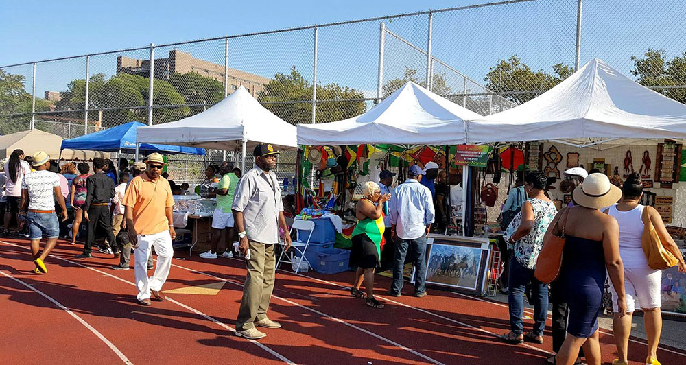 Patrons visits several booths which were set up inside the venue