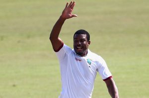 Pacy Shannon Gabriel picked up two wickets in the very first over of the day.