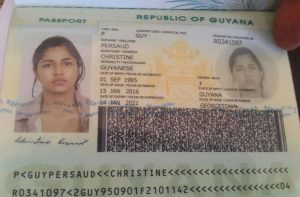 The fake passport used by Dataram's reputed wife