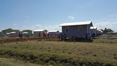 Some of the newly constructed houses