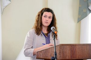 Valerie Marcel , Associate Fellow , Chatham House, addresses the gathering on Thursday .