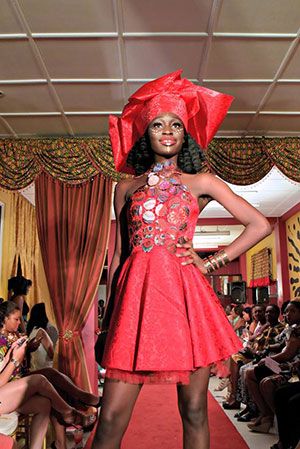 Piece from the fashion show that launched Makeda in July 