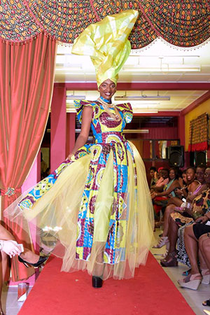 Piece from the fashion show that launched Makeda in July 