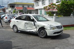 The Nissan Bluebird involved in the accident  