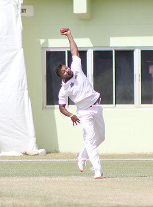 Left-arm spinner Veerasammy Permaul … claimed his 19th five-wicket haul in first class cricket and 300 wickets in the regional championship.