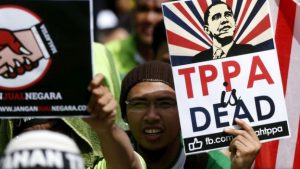 There has been strong public opposition to free trade deals 