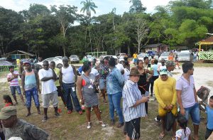 A section of the crowd at the fish festival on Sunday 