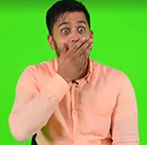 Host Faizal Khan is surprised to learn the camera was rolling when he thought it wasn’t