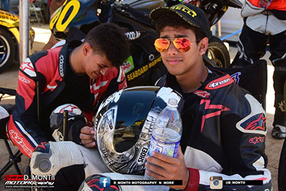 Matthew Vieira poses for a quick picture while talking with his cousin, Elliot Vieira (A Donavon Montague Photo)