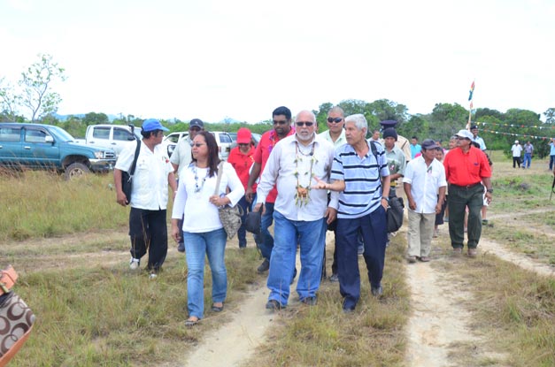 President Ramotar on a walkabout in the Kwatamang community