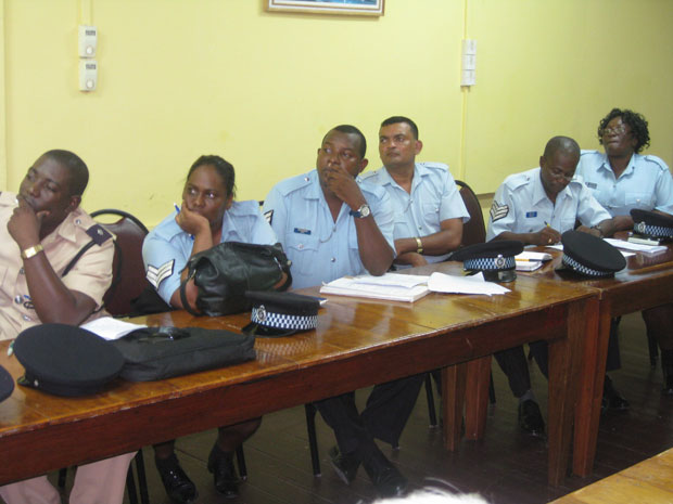 Some of the 'B' Division police officers at the launching.
