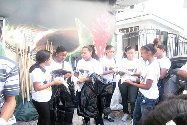 President’s College students who were involved in the beautification project.