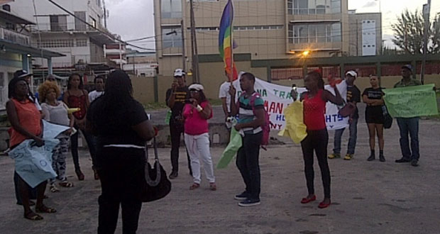 These persons turned out for the march against homosexual killings.