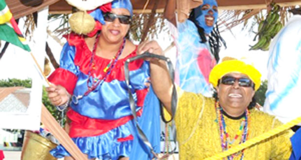 Slingshot and his wife Ingrid at a previous Mashramani celebration in Guyana