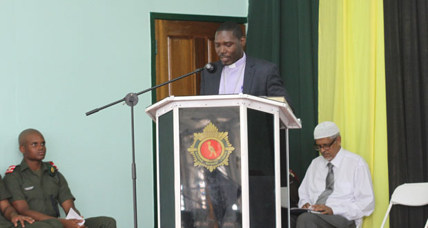 Reverend T. Kofia Nials as he delivered the sermon yesterday