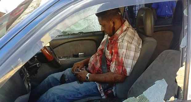 Brijlall Persaud minutes after he was shot and robbed