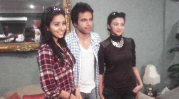 ZEE soap opera stars ‘Abha’, ‘Arjune’, and ‘Purvi’ speak with the media at the Cheddi Jagan International Airport.