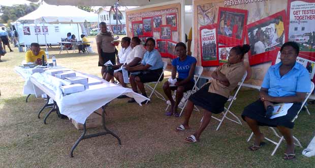 One of the various groups that participated in the Guyana Police Association health fair