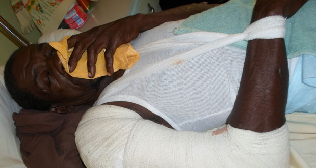 The injured Franklin Primo on hospital bed