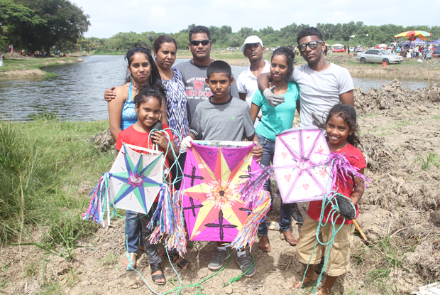 The Persaud family celebrated Easter at Joe Vieira Park yesterday.