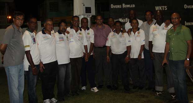 Minister Anthony and GFSCA members after the commissioning of the lights on Monday night.