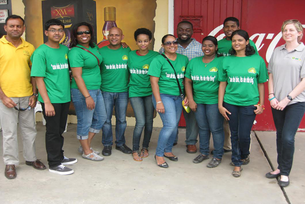 The Berbice Shines team flanked by UNDP representative Mr. Ian Kissoon and U.S. Embassy Public Affairs Officer, Ms.Tabatha Fairclough