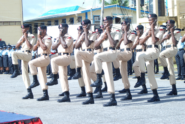 TSU ranks in a demonstration at Eve leary at Friday’s Passing Out Parade (Cullen Bess-Nelson photo)