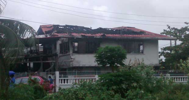 What remained of the building after the fire was extinguished