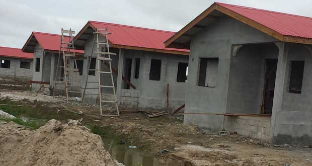 Some of the houses under construction (Photos by Rebecca Ganesh-Ally)