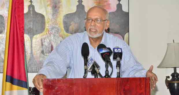 President Donald Ramotar, at a news conference yesterday, stressed his Government’s readiness for either local government or general elections