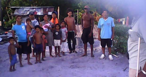 Earnest Edwards (extreme right) with some members of his extended family