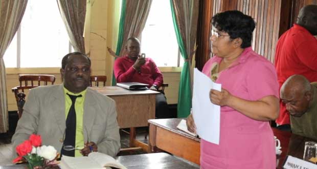M&CC PRO Royston King assuming the post of Town Clerk at a statutory meeting after he was illegally appointed Town Clerk