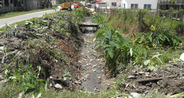 “De-silting works from 9th Street, Bartica moving on to 1st Avenue, Bartica”