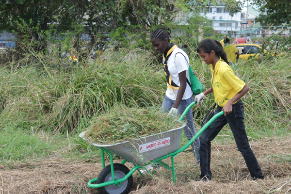 Scouts during the clean-up exercise last  Saturday