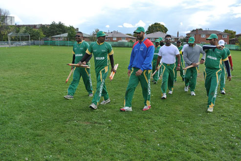 The jubilant Jaguar side shortly after carting off the CSCA first division knockout title.