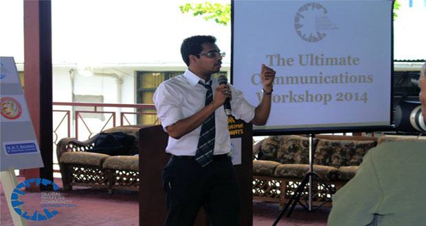Dr. Rosh Khan, facilitator of the event, delivering his address at the Ultimate Communications Workshop 2014