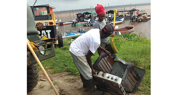 A section of the Bartica beach after the cleanup initiative