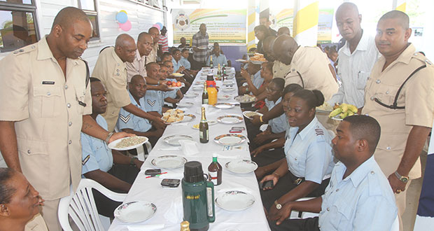 Senior Police ranks in ‘D’ Division get ready to serve their juniors on Friday morning