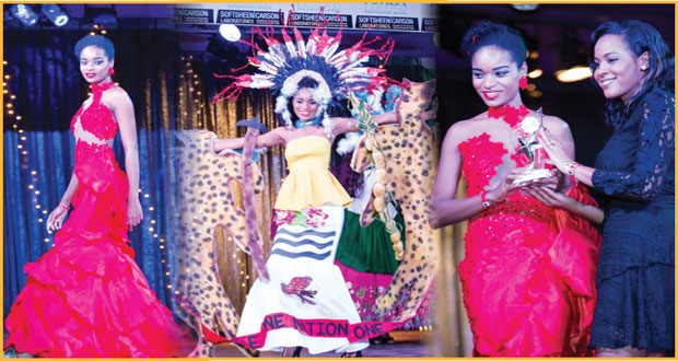 Guyana’s Onesha Hutson during her various competitive segments at the Miss Global International Pageant